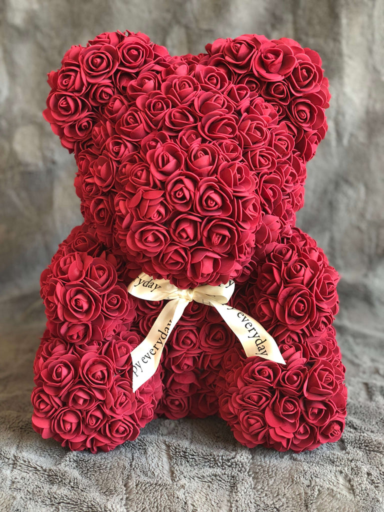 Vinrød Rosebamse
